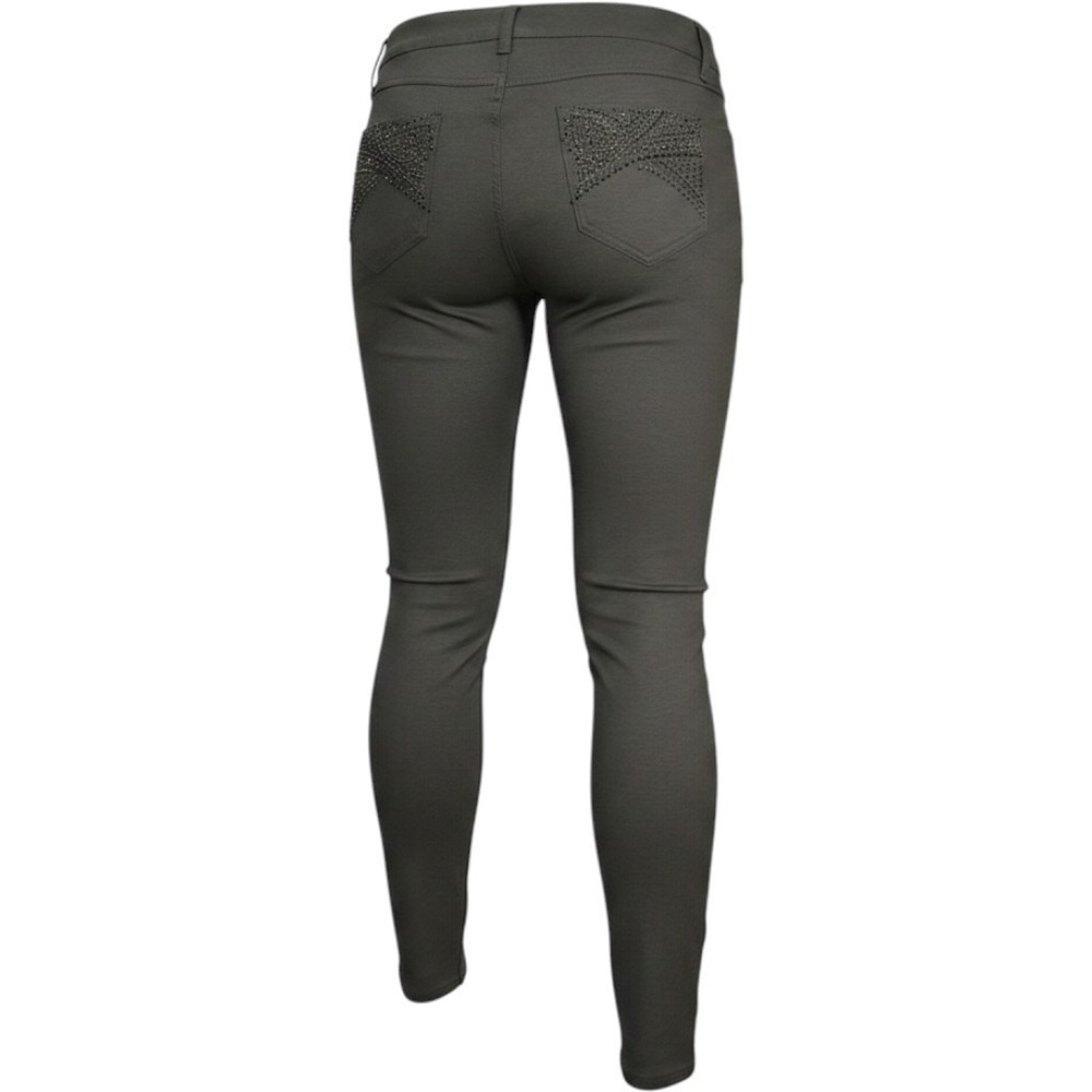 One 5 One Platinum Ponte Black Embellished Petite Pants Size 10P NWT - Picture 5 of 9